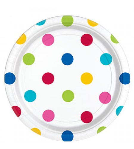 PRATOS BOLAS ARCO IRIS 23CM